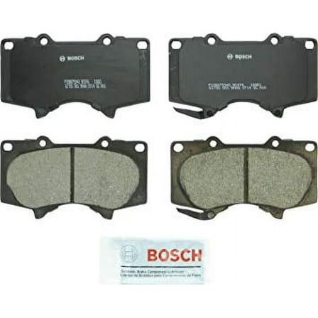 Bosch BC976 Disc Brake Pad QuietCast Premium Ceramic Set for: Lexus GX460, GX470, Toyota 4Runner, FJ Cruiser, Sequoia, Tacoma, Tundra, Front
