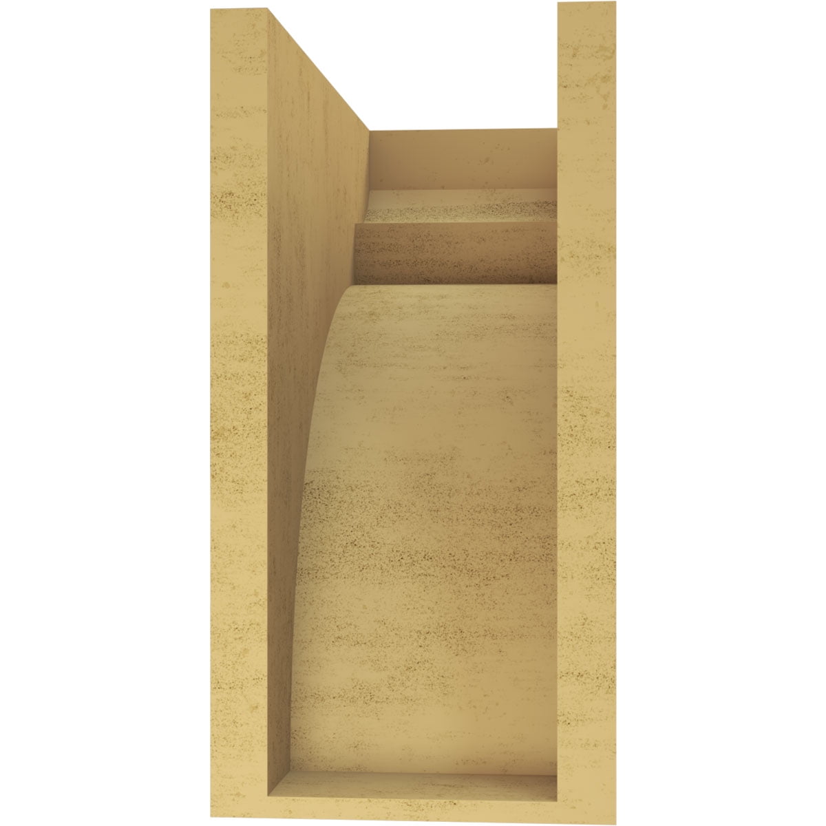 7"W x 14"D x 14"H Classic Yorktown Rough Cedar Woodgrain TimberThane Corbel, Primed Tan