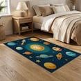 thumbnail image 2 of ODIKA Playroom Galaxy Ship Theme Cartoon Planets Rocket Border Science for Small Living Room, Bedroom, Easy Care Kids Safe, 2 of 7