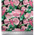 thumbnail image 1 of Soimoi Cotton Duck Fabric Leaves,Rose & Parrot Bird Decor Fabric Printed Yard 42 Inch Wide, 1 of 1