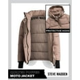 Steve Madden Womens Winter Jacket Insulated Quilted Moto Puffer