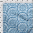 thumbnail image 3 of oneOone Viscose Jersey Medium Blue Fabric Asian Block Mandala Sewing Fabric By The Yard Printed Diy Clothing Sewing Supplies 60 Inch Wide, 3 of 5