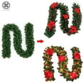 thumbnail image 3 of Luxtrada 8.8 ft Artifical Garlands Christmas Wreath for Fireplace, Mantel, Stairs Railings and Doorway, Front Door Wedding Party Home Garden Greenery Decorations (1PCS), 3 of 9