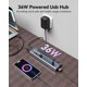 thumbnail image 4 of Hub USB WENTER con alimentación USB 3.0 de 13 puertos con lector de tarjetas SD/TF, 4 of 7
