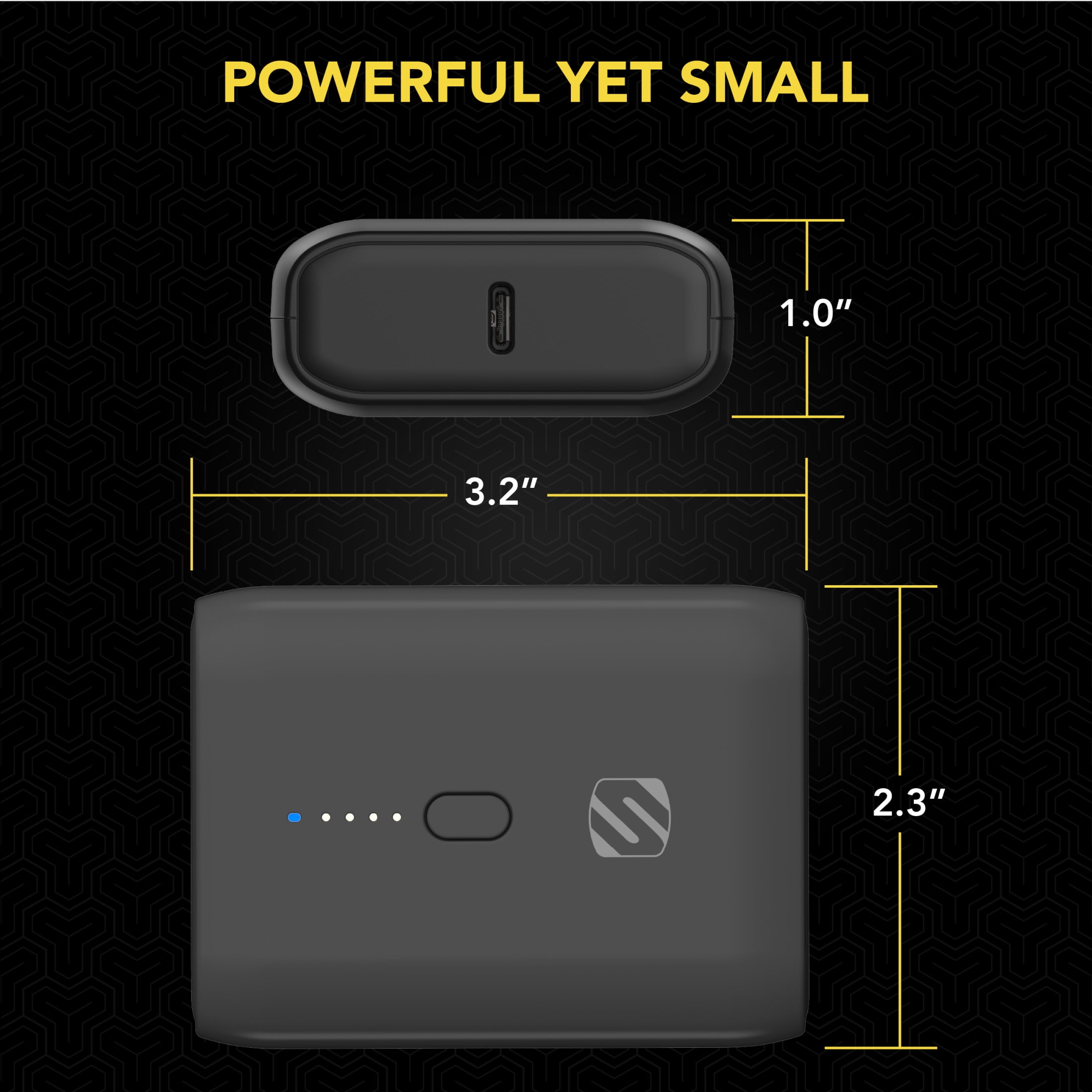 Scosche PB10PD-SP GoBat™ 10K Compact 10K mAh Dual-Port Power Bank, Black