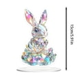 thumbnail image 2 of SMKE 2D Flat Acrylic Decor,Decorative Desktop Plaque,Rustic Tabletop Decor,Acrylic Easter Bunny in Egg 8in,Crystal Clear Rabbit Figurine,Modern Spring Tabletop Decor for Living Room Shelf, 2 of 2