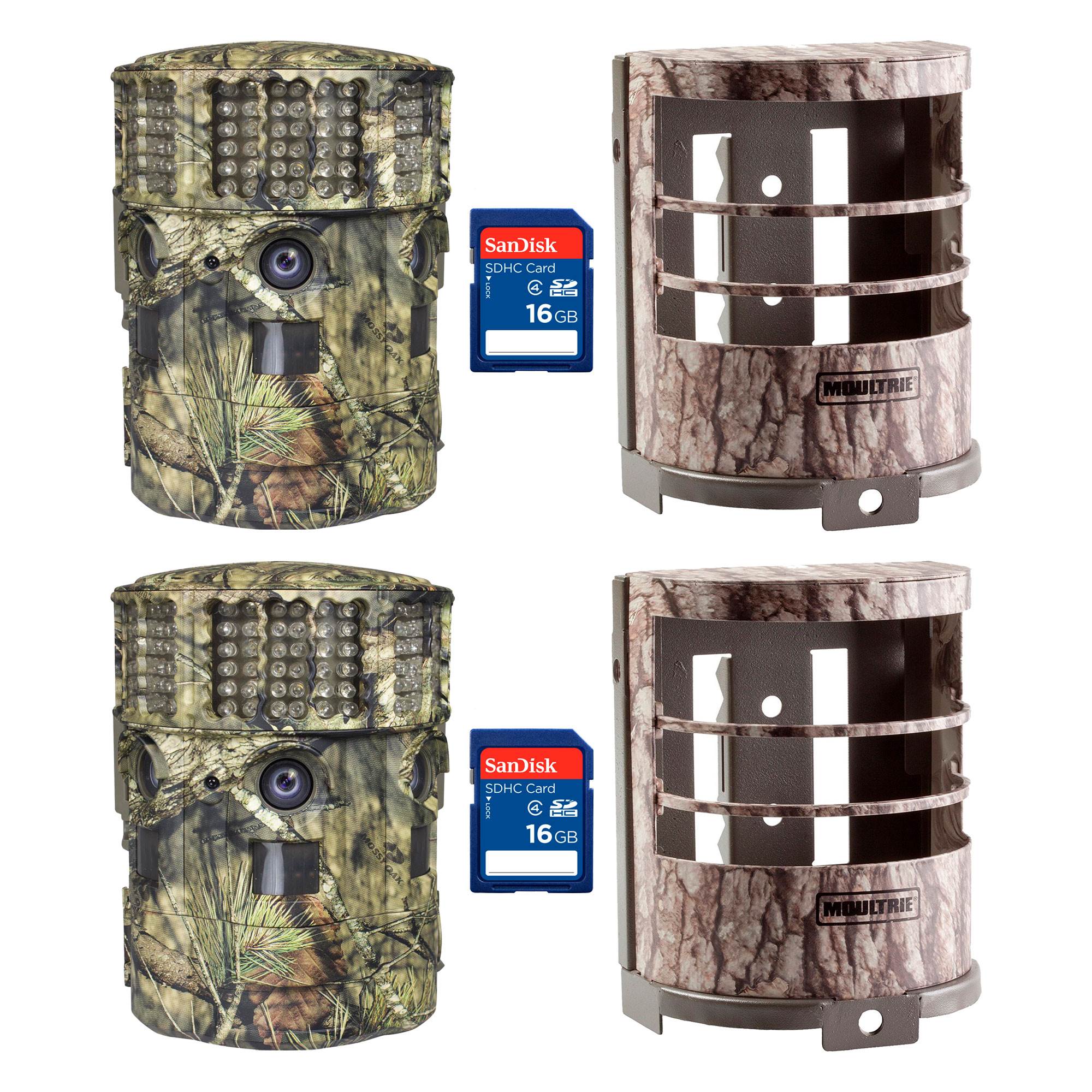 Moultrie 14MP Panoramic 180i Game Camera, 2 Pack with Security Cases