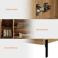 thumbnail image 6 of WAMPAT 61" Accent Cabinet with 4 Doors and Adjustable Shelves, Modern Credenza Storage Cabinet with Minimalist Reeded Design for Living Room, Kitchen, Dining Room, Hallway, 6 of 6