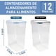 thumbnail image 3 of Set de 12 Recipientes de Almacenamiento Plástico Transparente Lutema con Tapas Hermeticas Libres de BPA Tapa Negra, 3 of 6