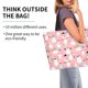 thumbnail image 2 of Balery Cute Pink Snowman Cat Bolsa Tote Estilo Estético con Cremalleras, Bolsa de Hombro, Bolsa de Compras Grande y Plegable, 2 of 8