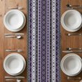 thumbnail image 5 of Purple Black Boho Table Runner Vintage Tribal Striped Southwestern Tablerunners 18 x 72 Inch, Table Decorations Tabletop Scarf for Summer Gathering Holiday Farmhouse Kitchen Dining Decor, 5 of 8