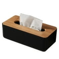 thumbnail image 1 of Bamboo Wood Tissue Cover Decorative Holder for Bathroom Home and Car Use, 1 of 3