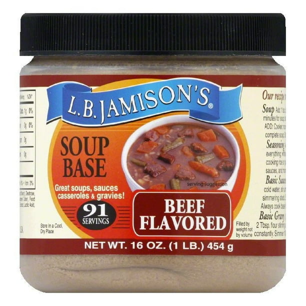 L.B.Jamison's Soup Base (Beef), 16oz. (Pack of 4)