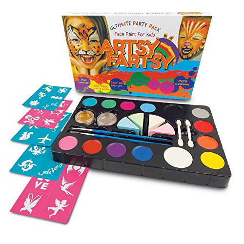 Face Paint Kit For Kids And Adults By Artsy Fartsy 14 Vibrant Colors