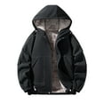 thumbnail image 2 of DODADAWANJ Winter Jacket for Men Fleece Lined Thermal Coats Big and Tall Windproof Jackets Zip Up with Hood Insulated Coat Snow Hiking Hoodie Black XXXL, 2 of 9