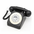 thumbnail image 5 of Teléfonos antiguos europeos de mejor diseño, teléfonos con cable, teléfono antiguo Retro americano, teléfono fijo para el hogar, Mini teléfono, 5 of 5