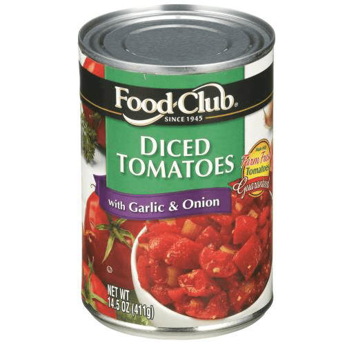 Food Club, Diced Tomatoes With Garlic & Onion