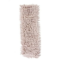 BIMZUC Reusable Flat Mop Replacement Pads, 2-Pack Washable Microfiber Cloth for Wet and Dry Floor Cleaning, Cream Color