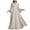 White, variant on Women's Deep Vneck Long Bell Sleeve Wedding Guest Dress Elegant Backless Pleated Formal Evening Maxi Long Dress White L