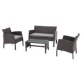 thumbnail image 1 of Toytexx 4-Piece Patio Furniture Set, Rattan Wicker Outdoor Conversation Set with Sofa & Chairs-Grey, 1 of 7