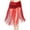 B-Red, variant on QHFBli Womens Belly Dance Scarf Belt Skirt Latin Dance Belt Performance Tassel Wave Skirt Carnival Rave Festival