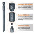 thumbnail image 5 of Uxcell 3pcs #1 Phillips Screwdriver Bit PH1 1/4" Hex Shank 4" (100mm) Long 0.24" Rod Magnetic Cross Head Drill Bits S2 Steel Industrial Screw Driver Bit for Electric Power Tools, Blue, 5 of 7