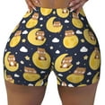 thumbnail image 2 of Haiem Moon Bear No Front Seam Biker Shorts for Women Yoga Workout Gym Bike Shorts with Tummy Control Moisture-Wicking-Small, 2 of 9