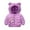 Purple, variant on Esaierr 9M-4Y Toddler Boys Girls Winter Down Coats Puffer Down Jacket for Newborn Down Coat Cotton Cartoon Zipper Hooded Outwear Lightweight Warm Coat