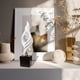 thumbnail image 4 of Estatua de arte abstracto, estatuas decorativas, souvenir, figura de resina, escritorio Blanco, 4 of 7