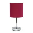 thumbnail image 1 of Simple Designs Chrome Mini Basic Table Lamp with Fabric Shade, 1 of 8