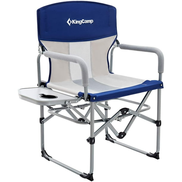 KingCamp Folding Camping Chairs Heavy Duty Directors Chair with Side
