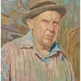 thumbnail image 2 of Stanisław Kamocki 20x20 Black Ornate Framed Double Matted Museum Art Print Titled: Self-Portrait (circa 1935), 2 of 5
