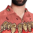 thumbnail image 5 of Tiny teeth Men's Short Sleeve Hawaiian Beach Shirts, Casual Printed Button Down Spread Collar Tops, Summer Unisex Style, 5 of 6