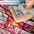 thumbnail image 2 of Gifts for Mom Throw Blanket Mom Blanket from Daughter Son, Gifts for Anniversary Mom Birthday Gifts, I Love You Mom Blanket,Soft Flannel Blanket for Mom 60"*50", Christmas, Holiday, Thanksgiving Gift, 2 of 5