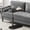 Black, variant on Golyzmt C Shaped Side Table for Couch, Height Adjustable Oval End Table, Slide Under Sofa Laptop TV Tray for Living Room, Bedroom
