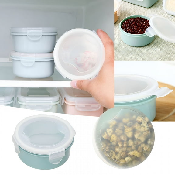 BPPEG Airtight Food Storage Containers,Small Lunch Box,Plastic Bowls with Lids,Simple Refrigerator Preservation Box,Leakproof Plastic Storage Box Sealed Box,4"
