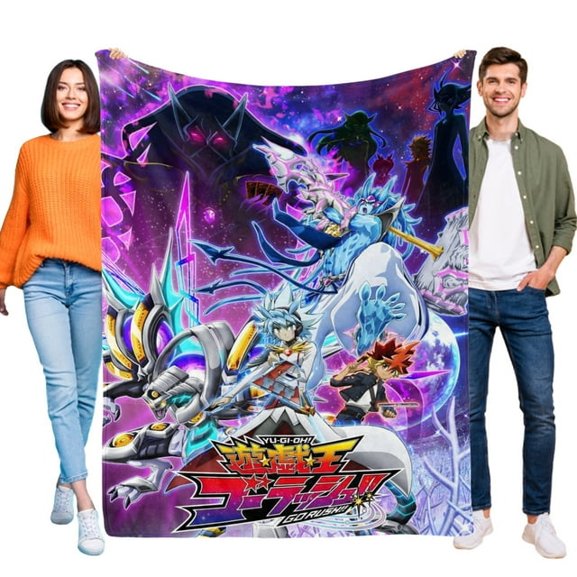 Yu-Gi-Oh! anti-pilling, suave, ligera, esponjosa y acogedora de lujo para hogar y cocina – Perfecta para niños y adultos,70X110cm