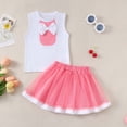 thumbnail image 2 of JUMEYU Toddler Girl Clothes Toddler Girl Skirts Outfit Summer 2Pcs Clothes Tops Mini Skirt Set 12 18 Months (White,12-18 Months), 2 of 8