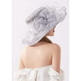 thumbnail image 5 of Women's Organza Hat Derby Fascinator for Tea Party Bridal Wedding Dress Hat, 5 of 6