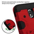 thumbnail image 4 of Kaleidio Case For Samsung Galaxy J3 Eclipse 2, J3 Orbit, J3 Aura, Sol 3, J3 Prime 2 [Tank Armor] Lightweight Impact Shockproof Hybrid [Kickstand] Cover w/ Overbrawn Prying Tool [Red/Black], 4 of 7