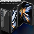 thumbnail image 6 of S Pen Holder Case Compatible Galaxy Z Fold 4 Transparent Case Hinge Protection & Screen Protector,Electroplating Magnetic Crystal Protective Clear Cover for Galaxy Z Fold 4 Kickstand Case Silver, 6 of 14