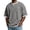 Gray, variant on Big and Tall Men's Waffle Knit Short Sleeve Henley Shirt Contrast Trim Crew Neck Half Zip Shirts Placket Pocket Casual Loose Fit Daily Basic Tee Tops