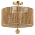 thumbnail image 3 of SAFAVIEH Solmaz 15 in. Modern 3-Light Natural Paper Mount Light with Natural Paper Shade, 3 of 5