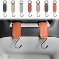 thumbnail image 7 of Guanhe Car Hooks Universal Car Vehicle Back Seat Headrest Hanger Holder HookPULeather & Stainless Steel for Bag Purse Cloth Drink Grocery, 7 of 7