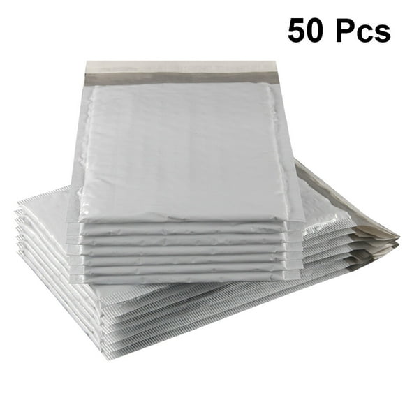 YSNOOWE 50Pcs Grey Poly Mailers Bag with Adhesive Seal Shockproof Bubble Envelopes