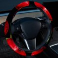 thumbnail image 2 of Cherry 14.5 Inch Printing PVC Leather Auto Accessories Steering Wheel Cover for Car Wheel Covers, 2 of 6