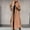 Khaki, variant on Mnyycxen Women's Wool Blend Trench Coats Lapel Long Sleeve Long Warm Pea Coats Casual Open Front Belted Overcoat
