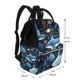 thumbnail image 2 of Fotbe Playful Whales Underwater Scene Mochila Maternidad - Lona de Sarga Impermeable, Mochila de Pañales de Gran Capacidad con Múltiples Bolsillos y Correas Ajustables, 2 of 6