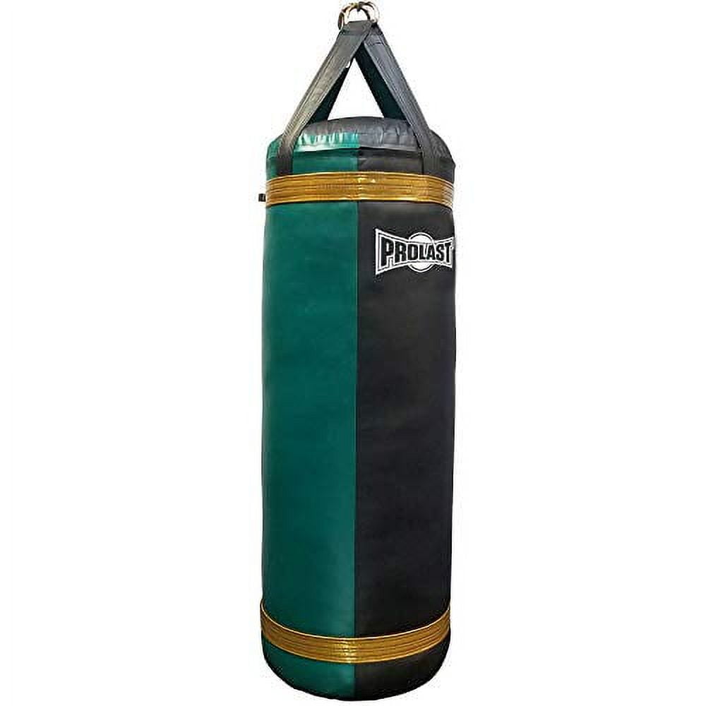 PROLAST Luxury Heavy Bag for Punching and Kicking, 4ft XL 135 LB Punching Bag- Great for Boxing, MMA and Muay Thai. (Green and Black)