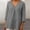 Gray plus size fall tops a1, variant on Women Plus Size Fall Winter V Neck 3/4 Sleeve Flowy Casual Basic Pullover Tops Solid Boho Tunic Blouses Loose Fit Dressy Layering Outfits, White XL